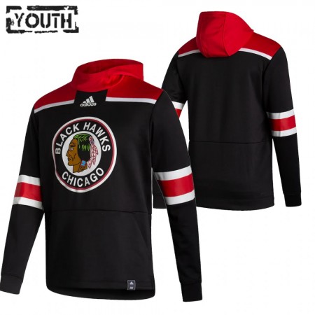  Chicago Blackhawks Blank 2020-21 Reverse Retro Sawyer Hooded Sweatshirt - Barn